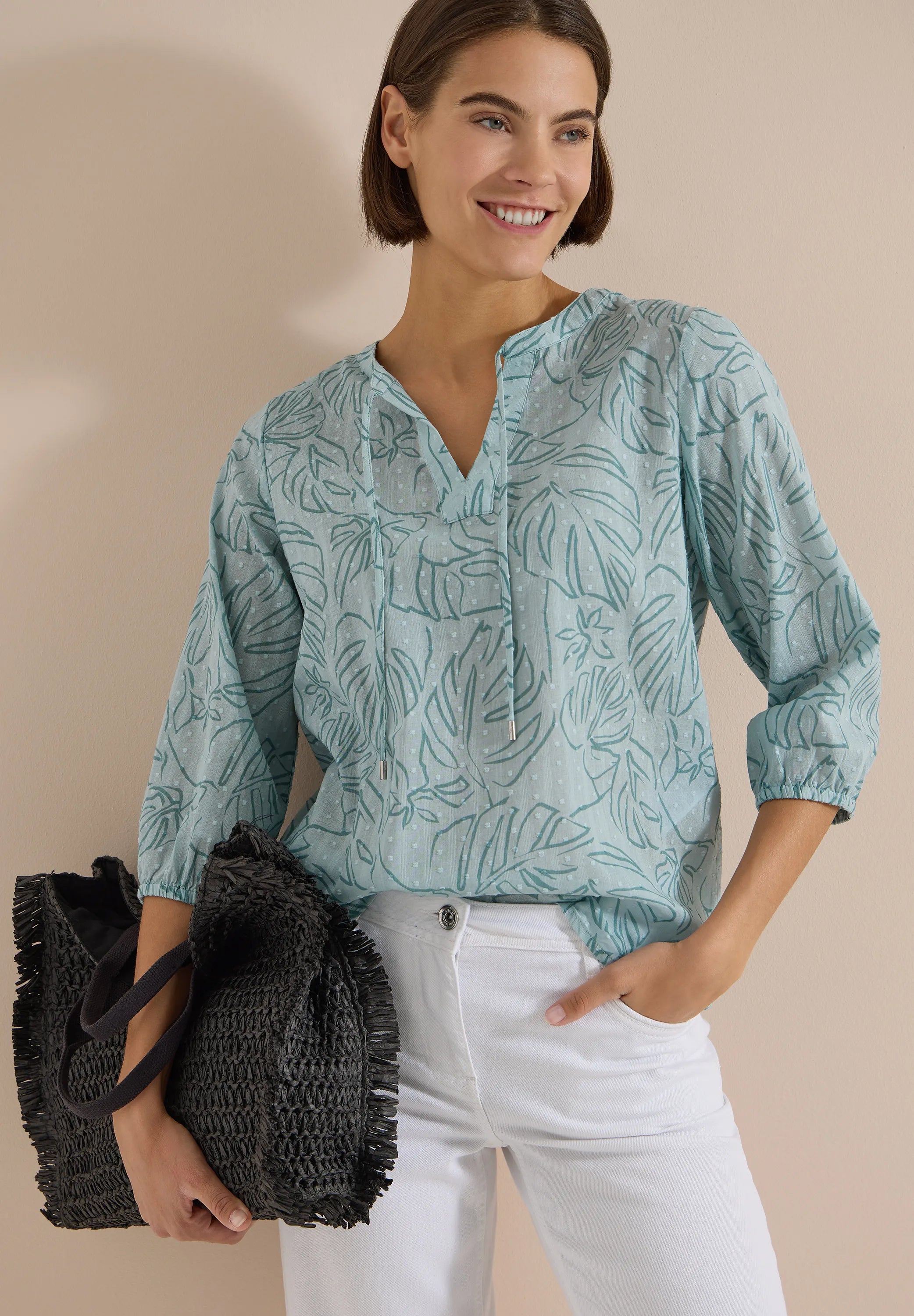 Tunika-Bluse aus Baumwolle