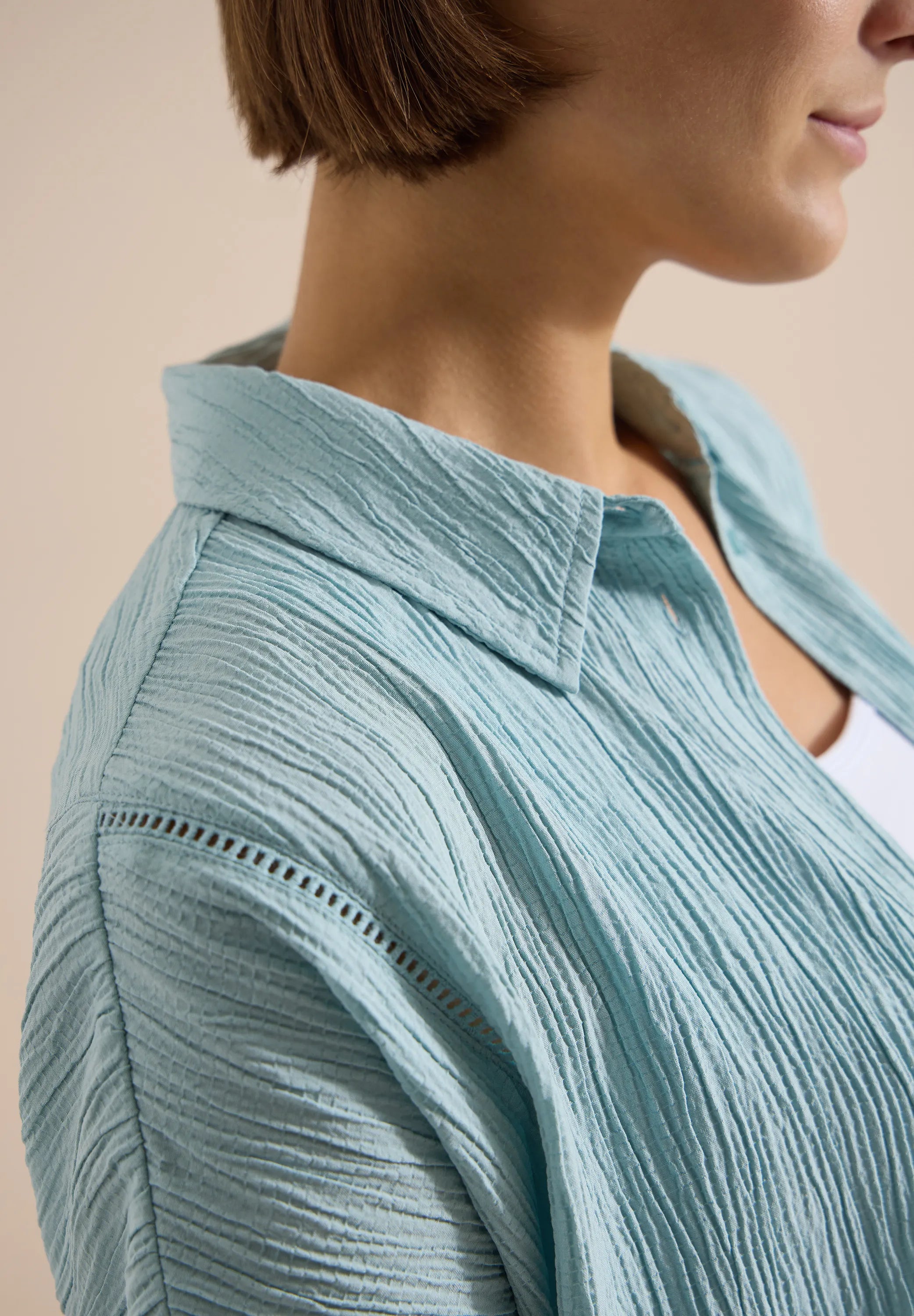 Hemdbluse aus Viskosemix