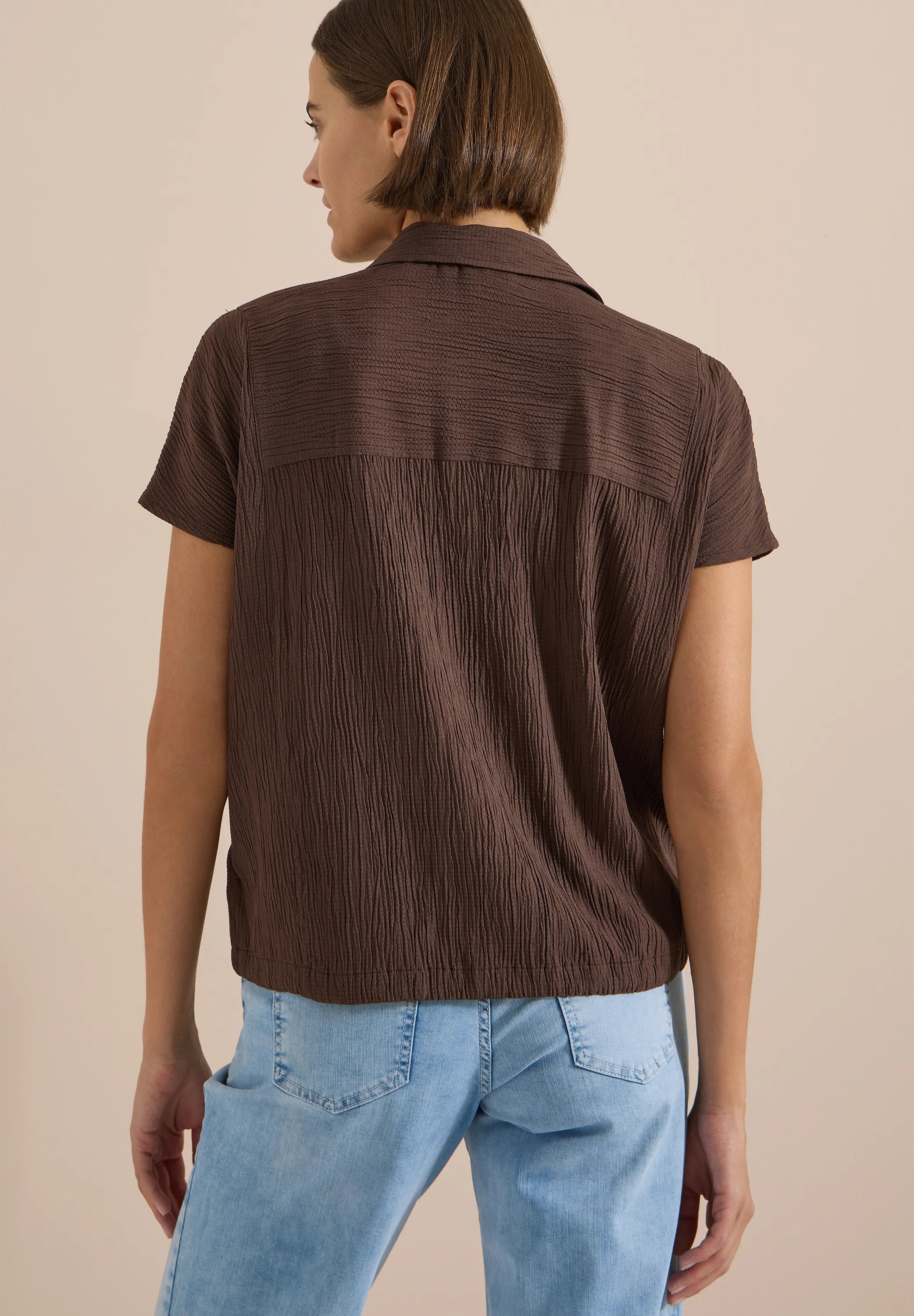 Hemdbluse aus Viskosemix