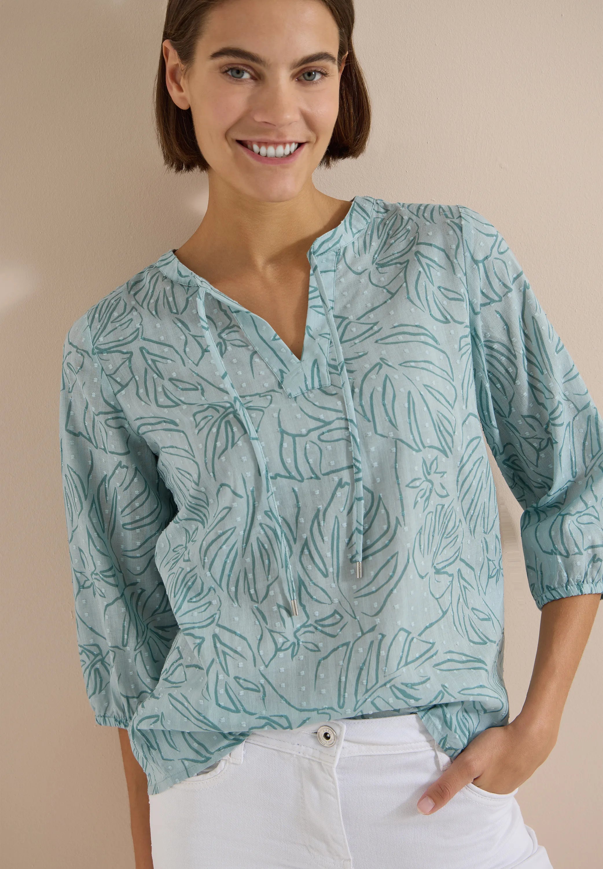 Tunika-Bluse aus Baumwolle