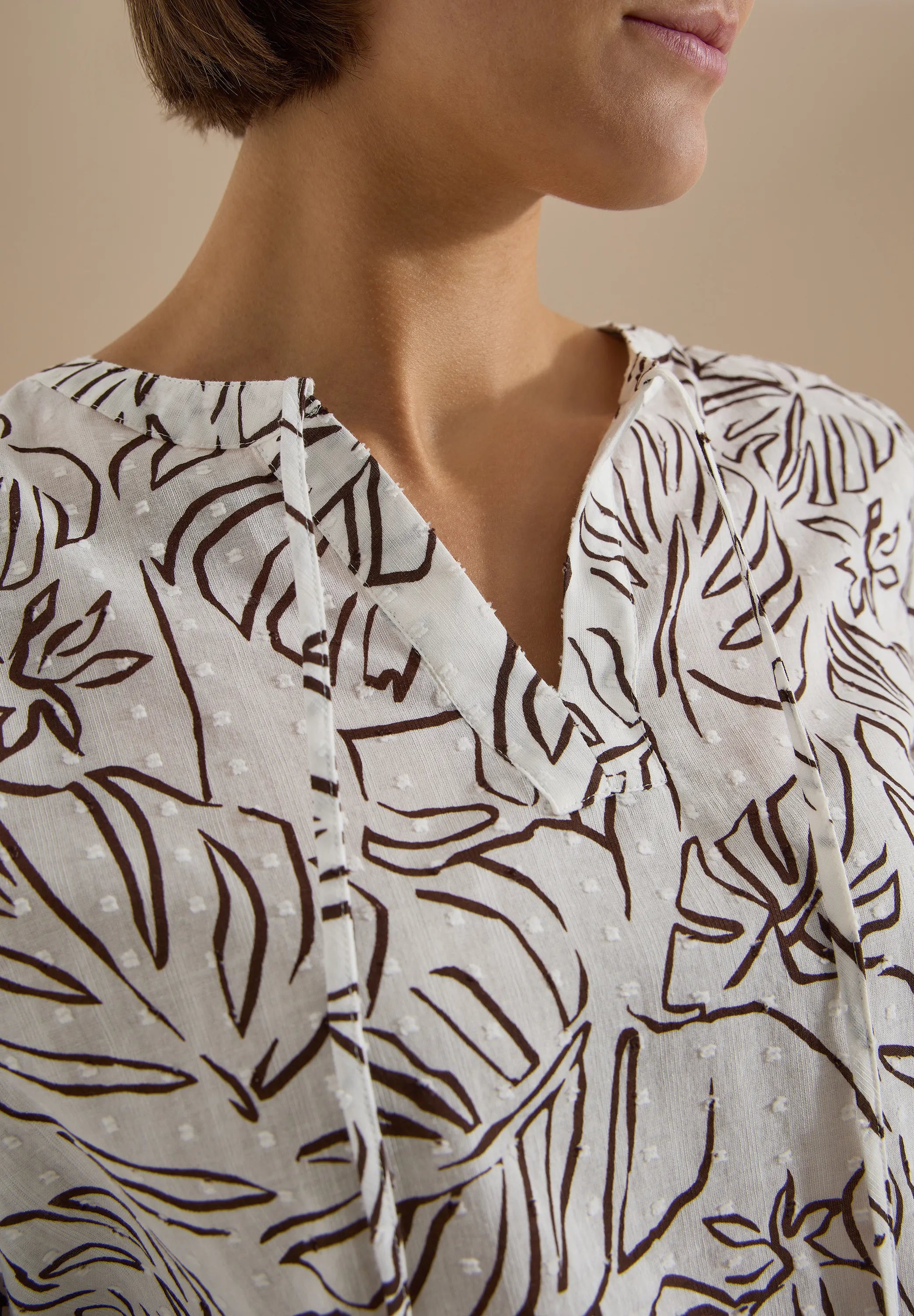 Tunika-Bluse aus Baumwolle