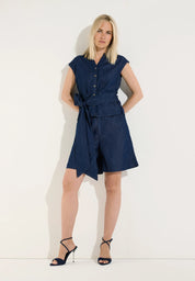 Jeansbluse aus Baumwollmix