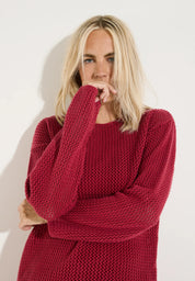 Strickpullover aus Baumwollmix