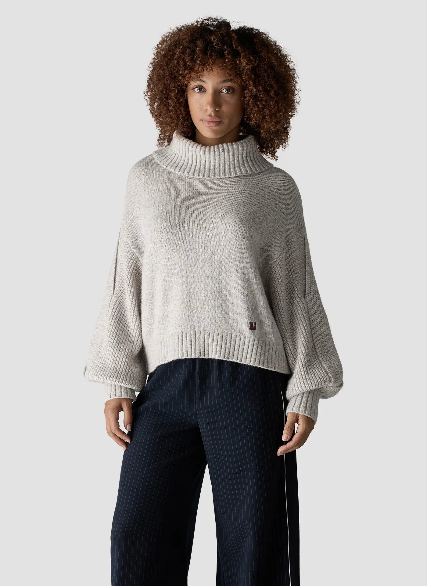 Strickpullover mit Rollkragen