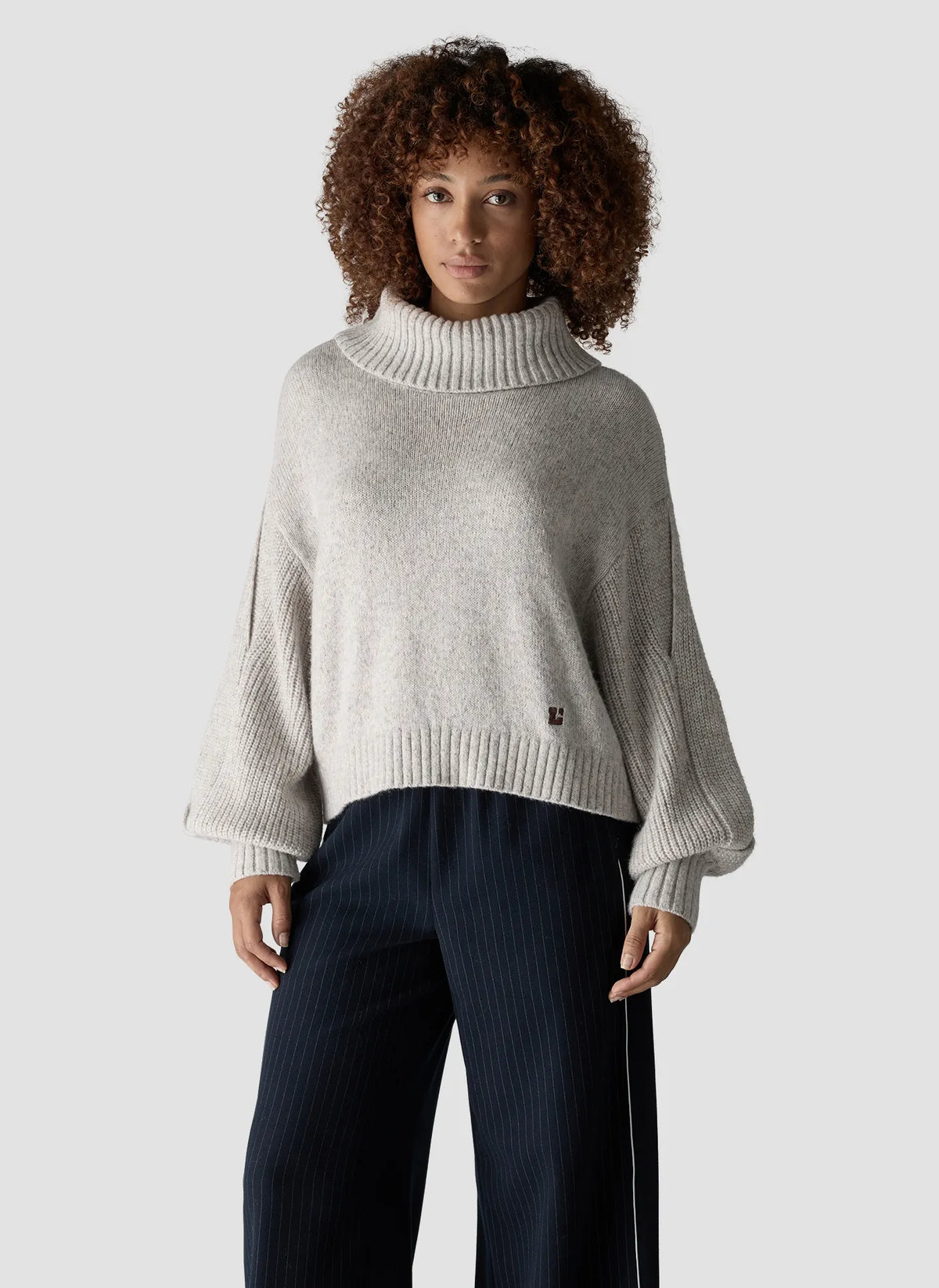 Strickpullover mit Rollkragen
