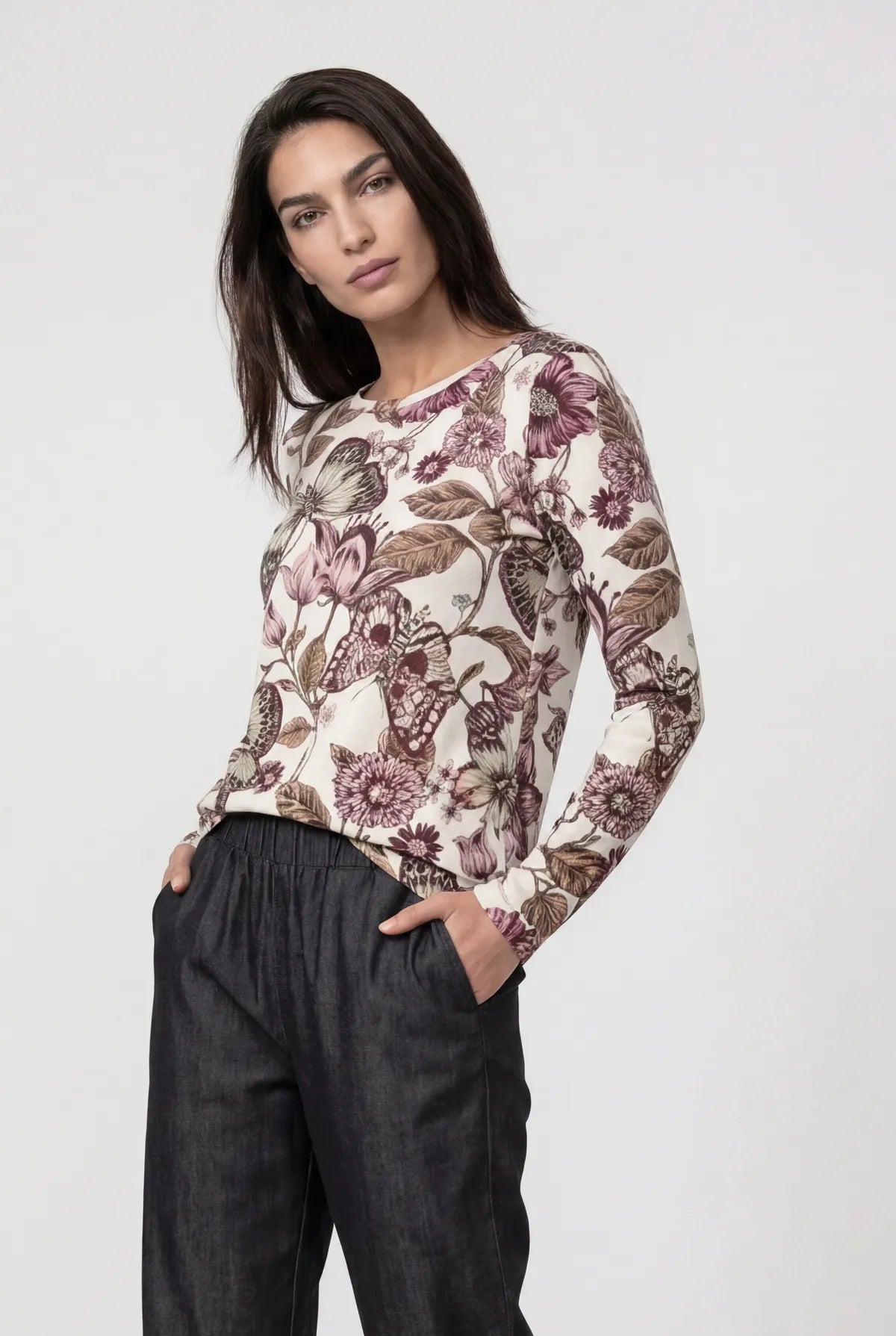 Langarmshirt aus Baumwollmix