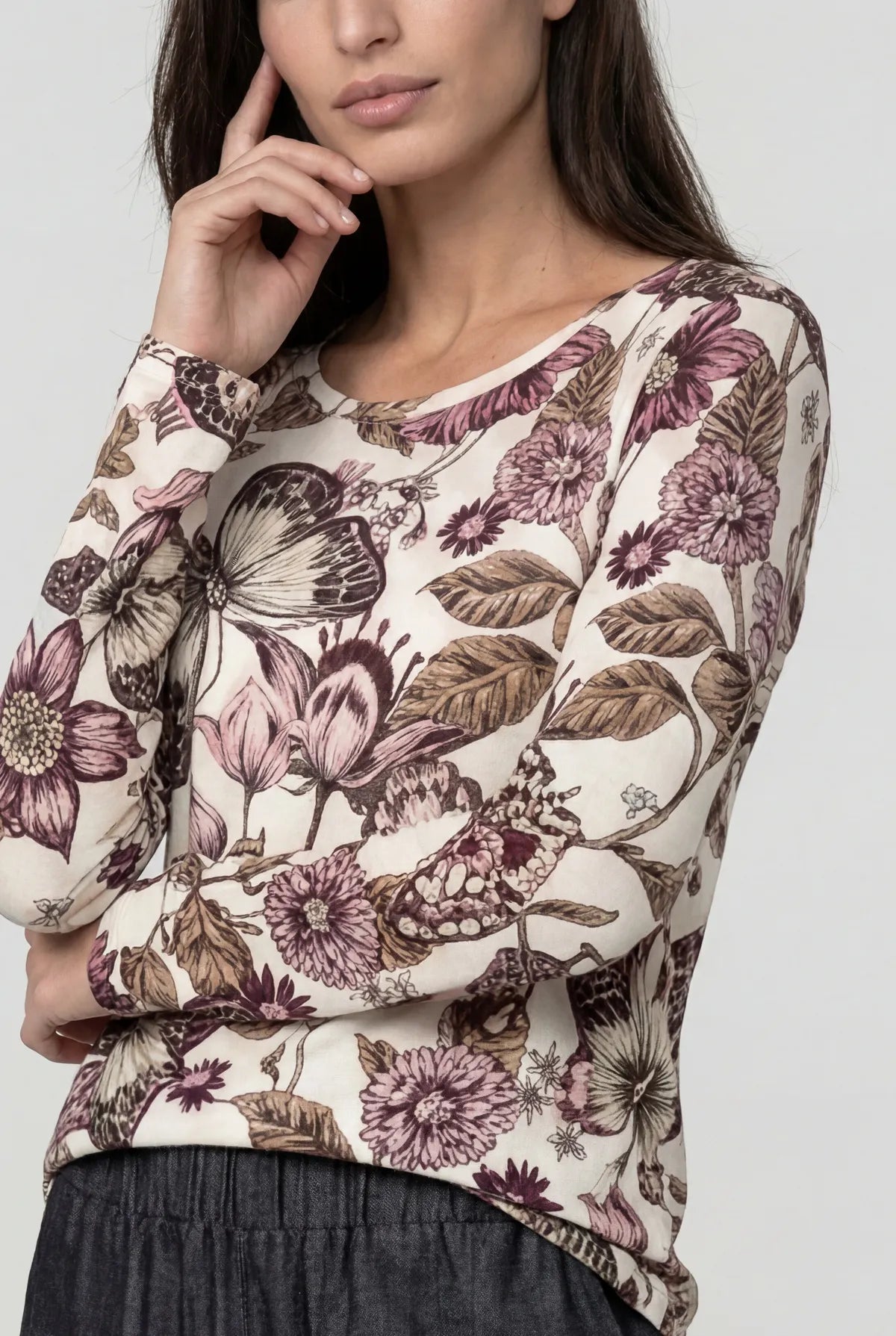 Langarmshirt aus Baumwollmix