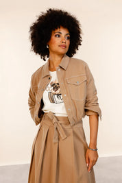 Jeansjacke aus Lyocellmix