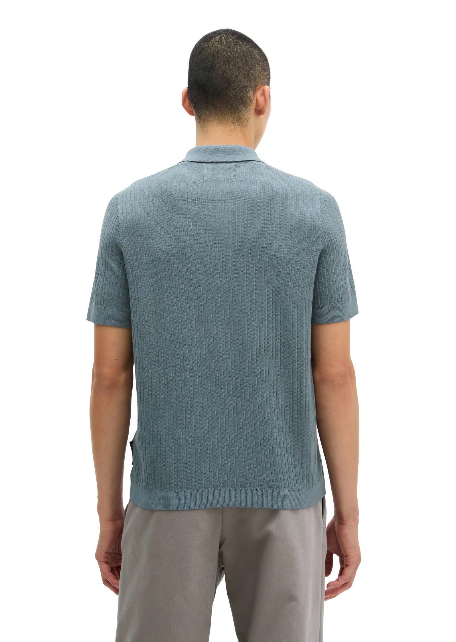 Strick-Poloshirt Regular Fit aus Baumwolle