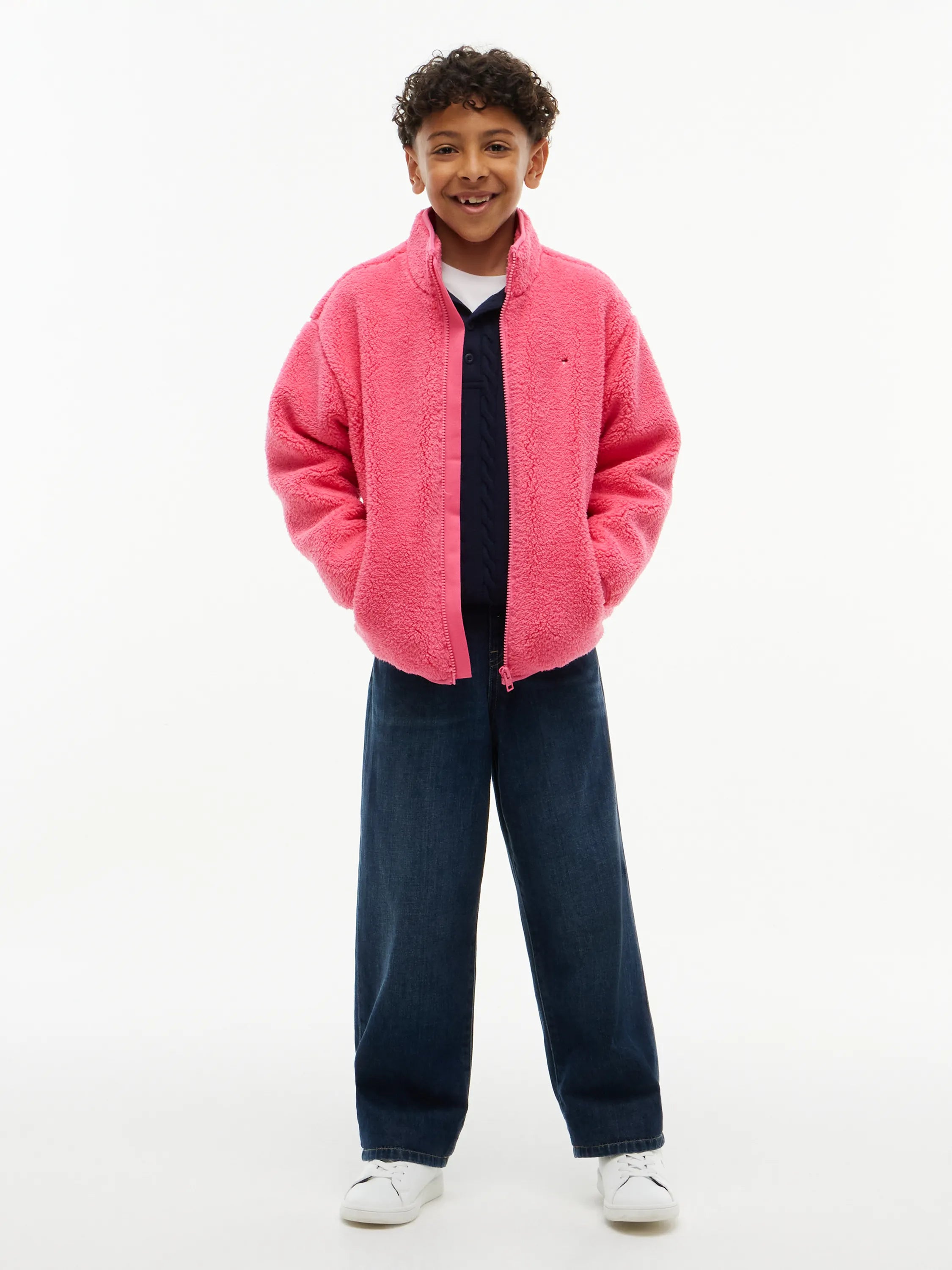 Teddyjacke mit Stehkragen