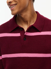 Strickpoloshirt aus Baumwolle