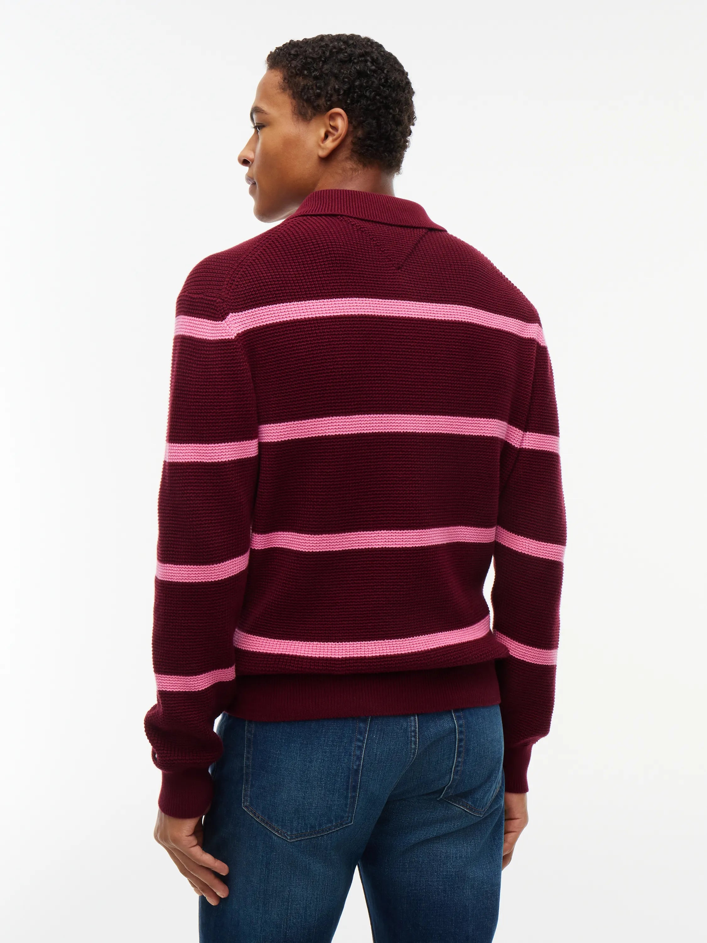 Strickpoloshirt aus Baumwolle