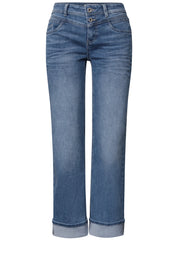 Straight Leg Jeans im Casual Fit mit Turn-Up