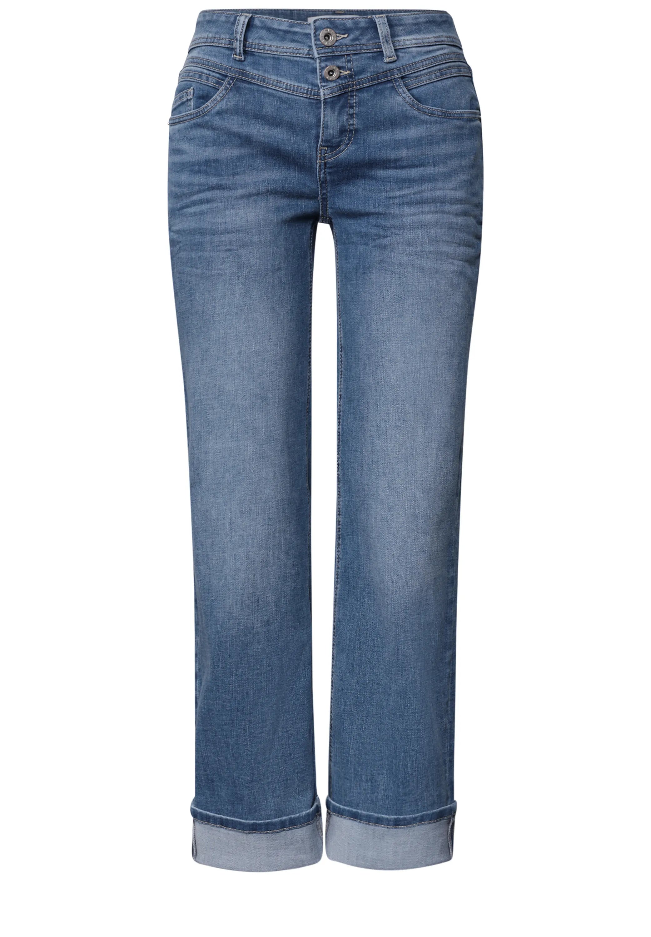 Straight Leg Jeans im Casual Fit mit Turn-Up