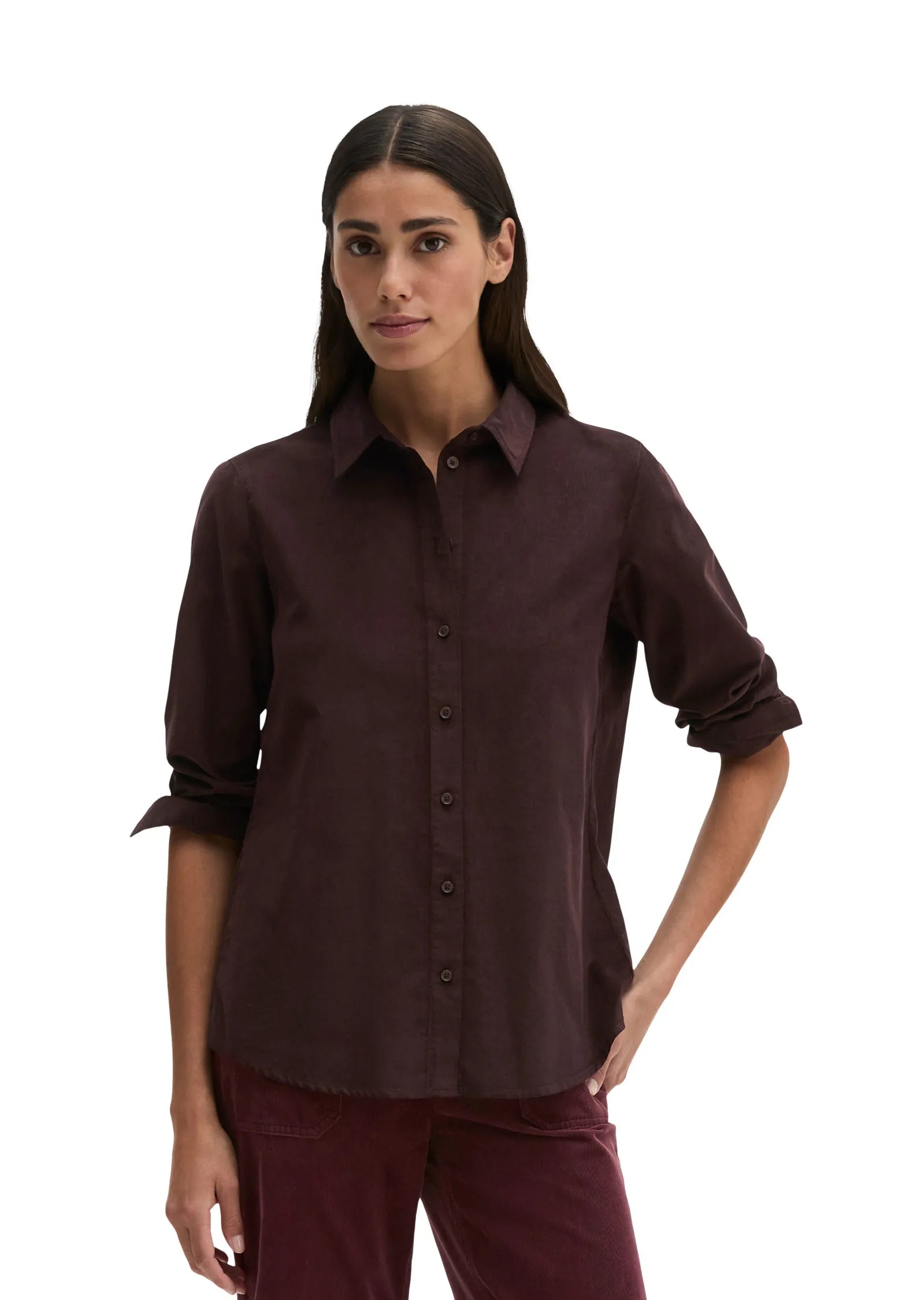 Bluse Regular Fit aus Feincord