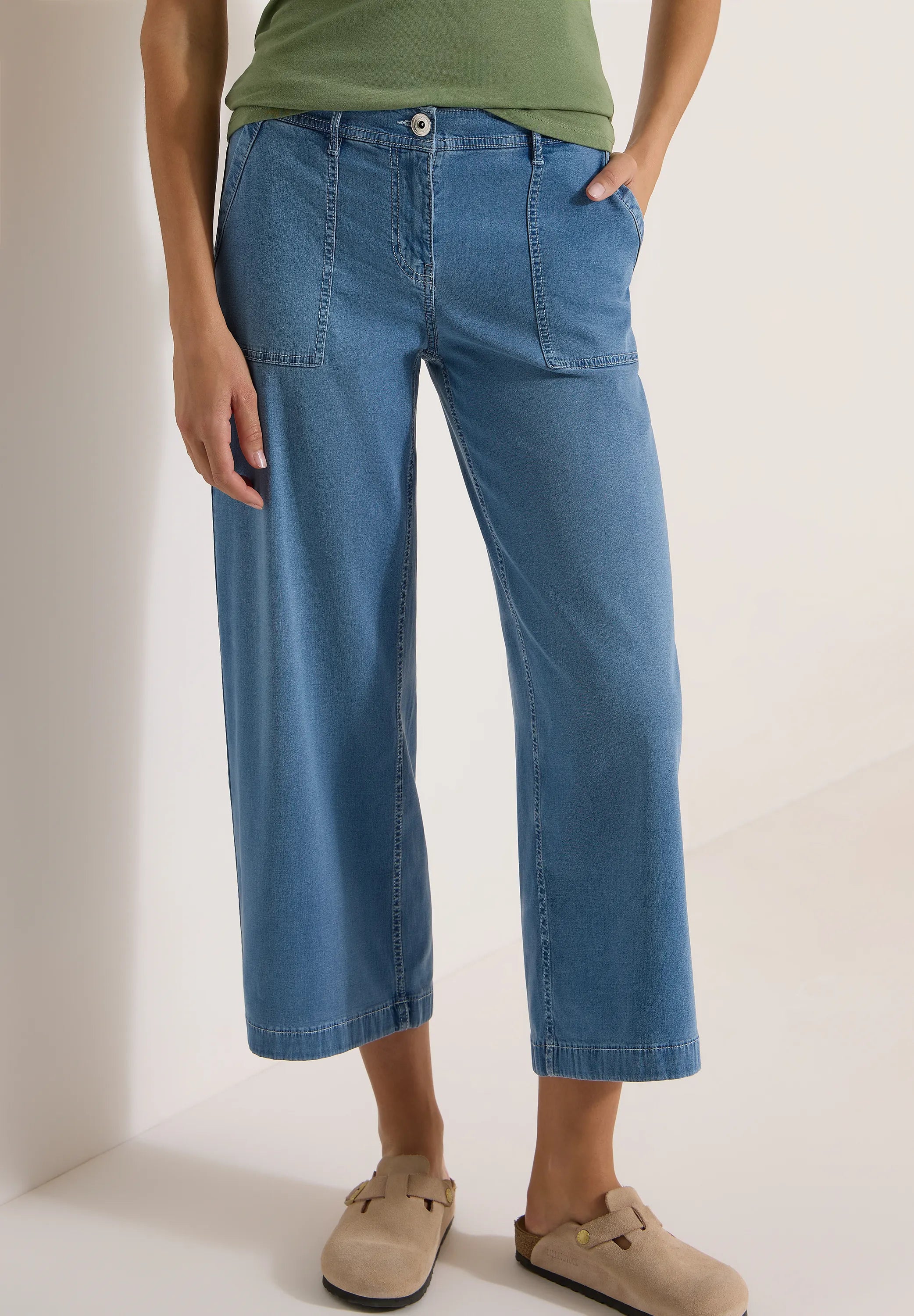 High Waist Wide Leg Jeans im Loose Fit