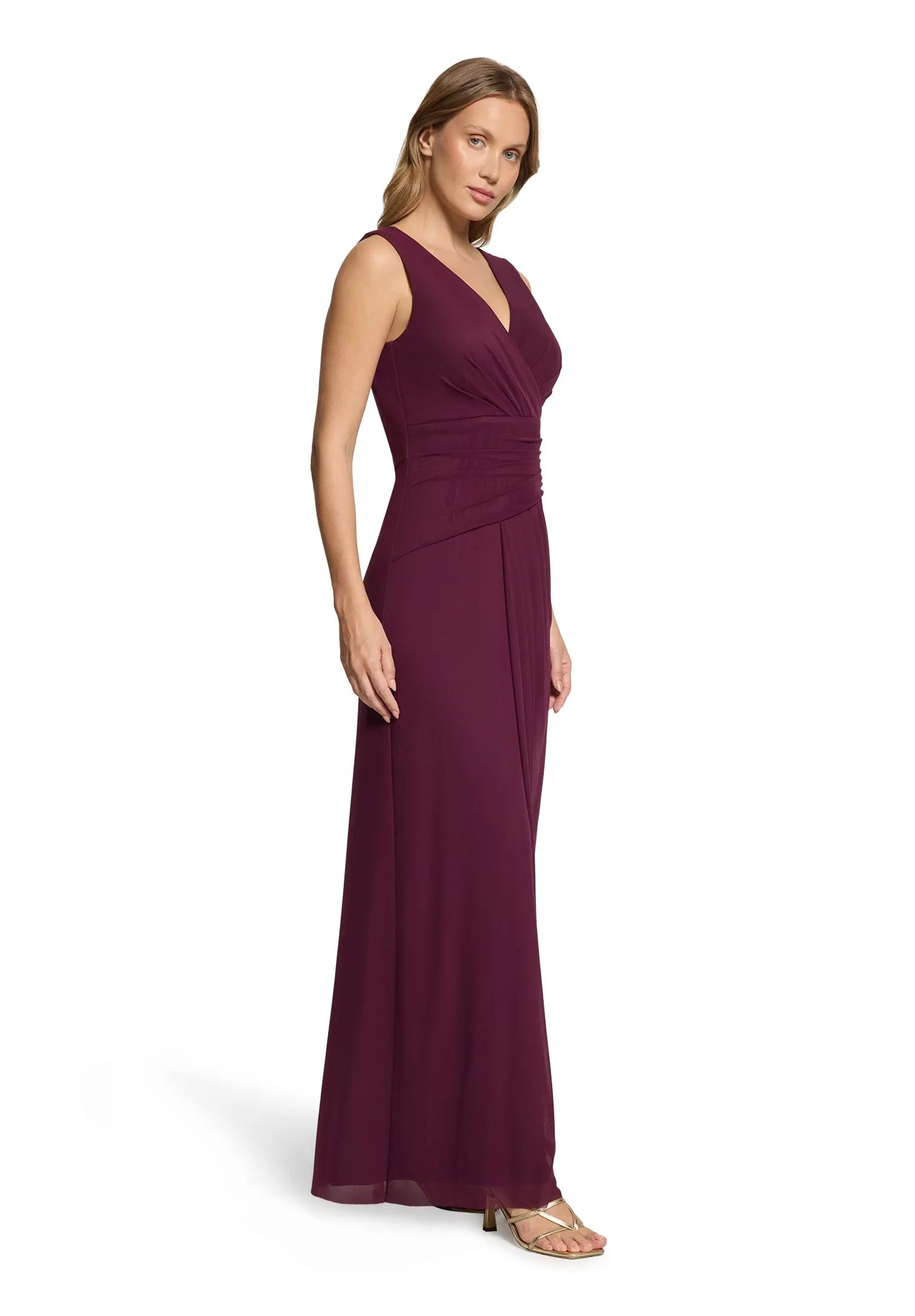 Abendkleid Maxi mit V-Ausschnitt