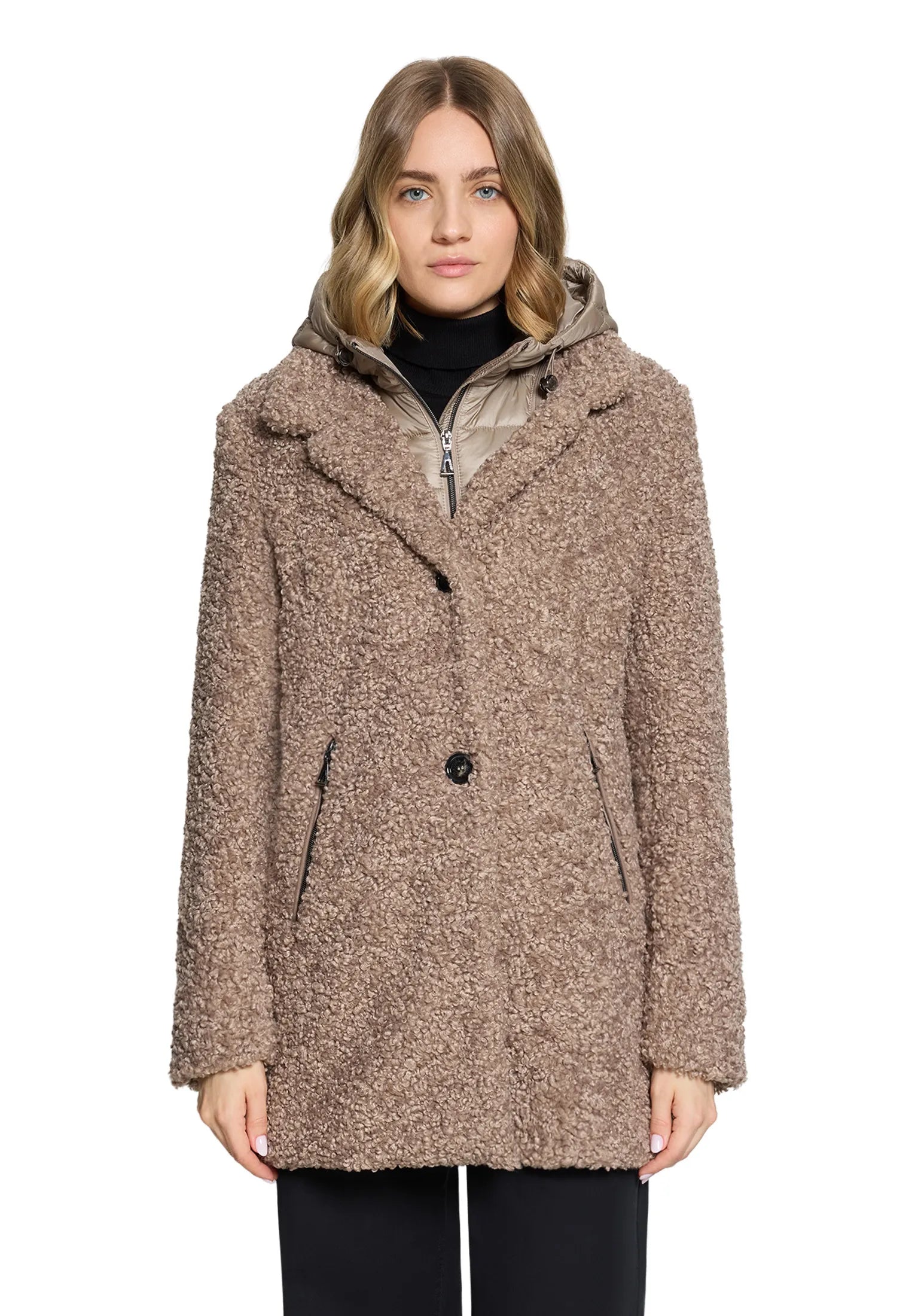Plüschjacke in Schaf-Optik