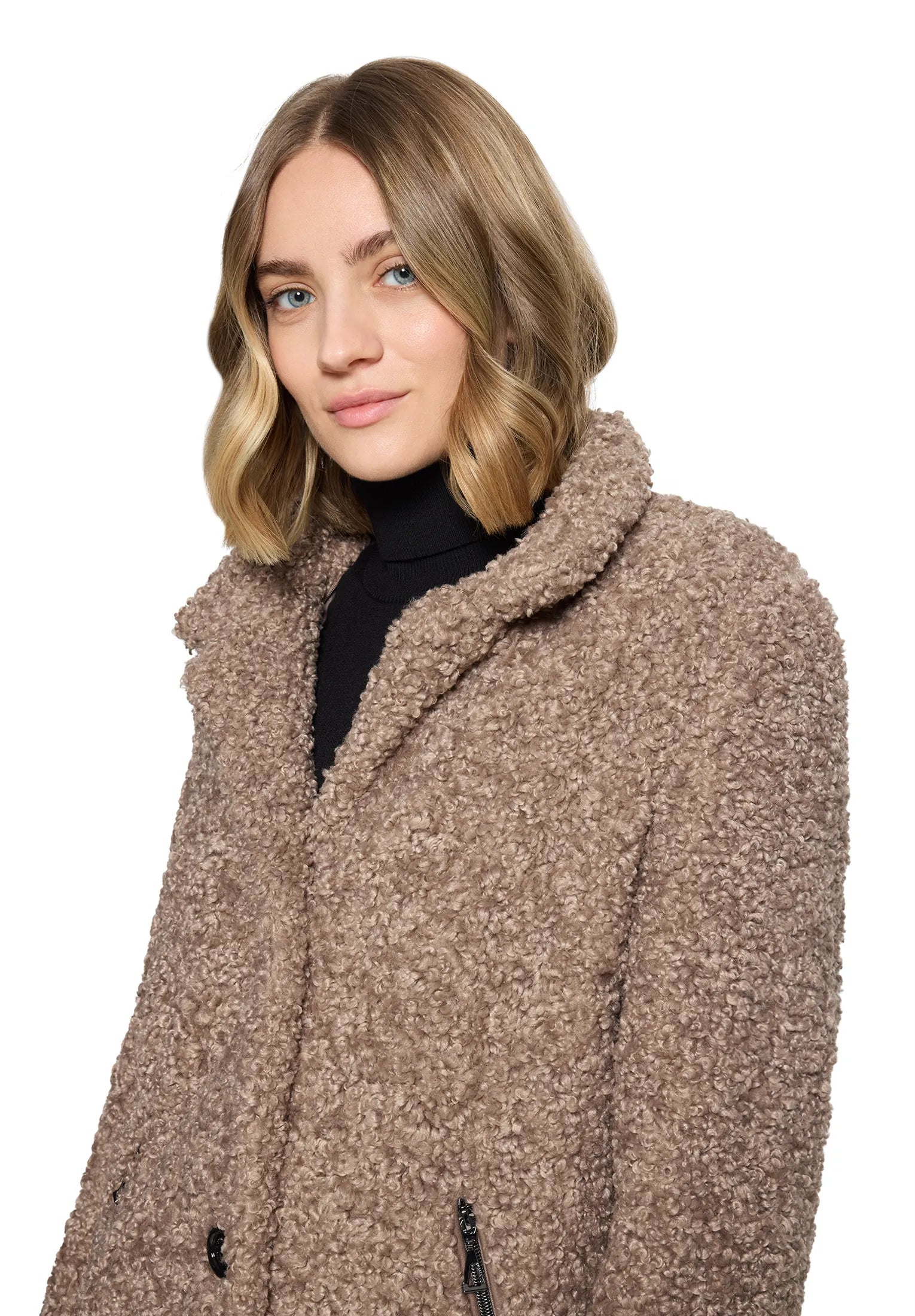 Plüschjacke in Schaf-Optik