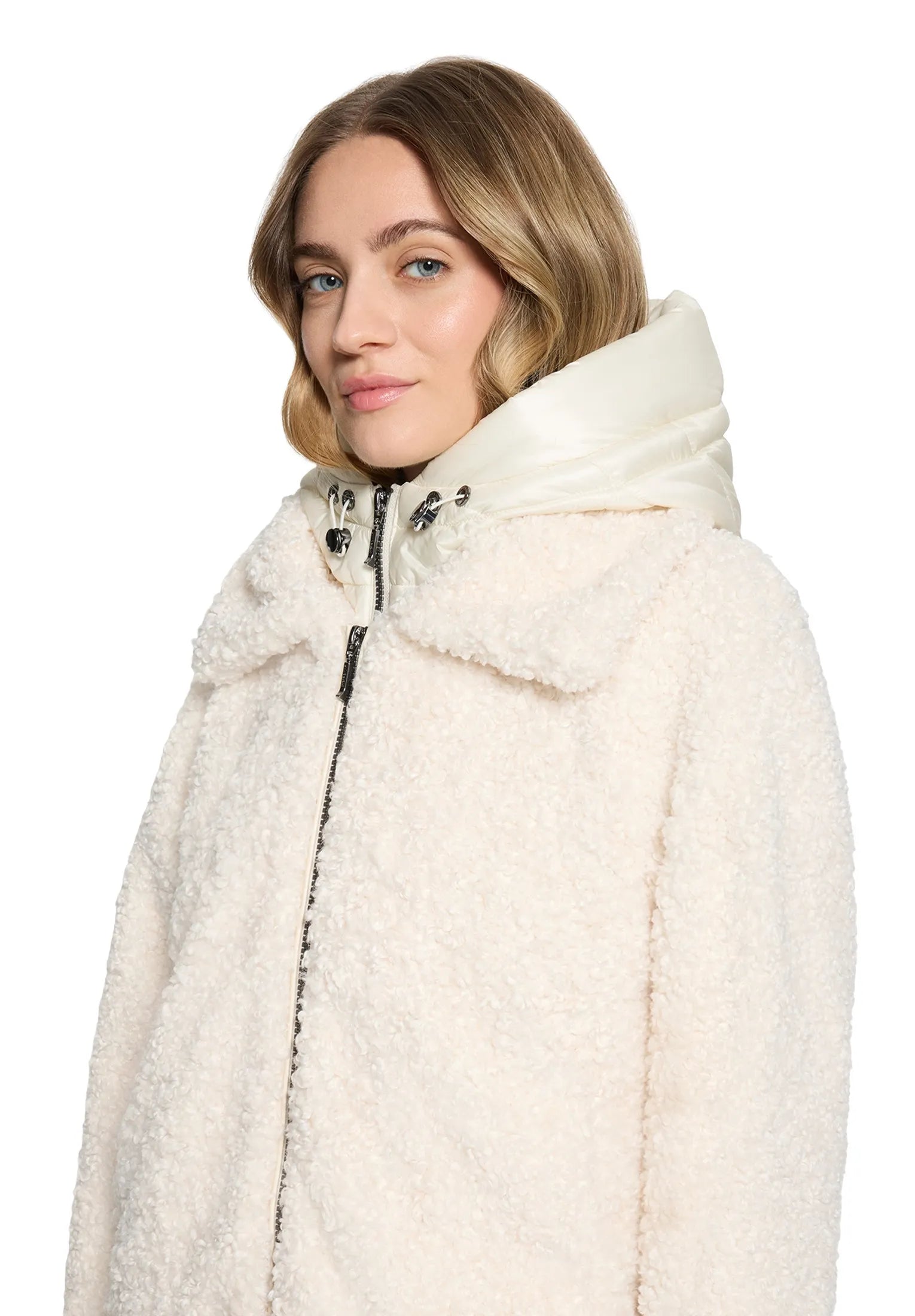 Plüschjacke in Schaf-Optik