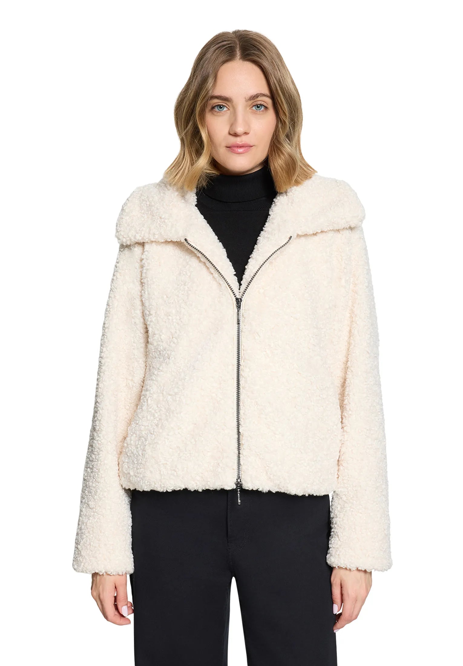 Plüschjacke in Schaf-Optik