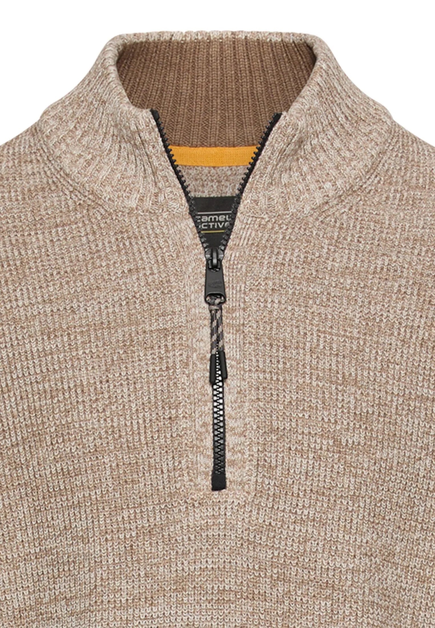 Strickpullover mit Troyer-Kragen