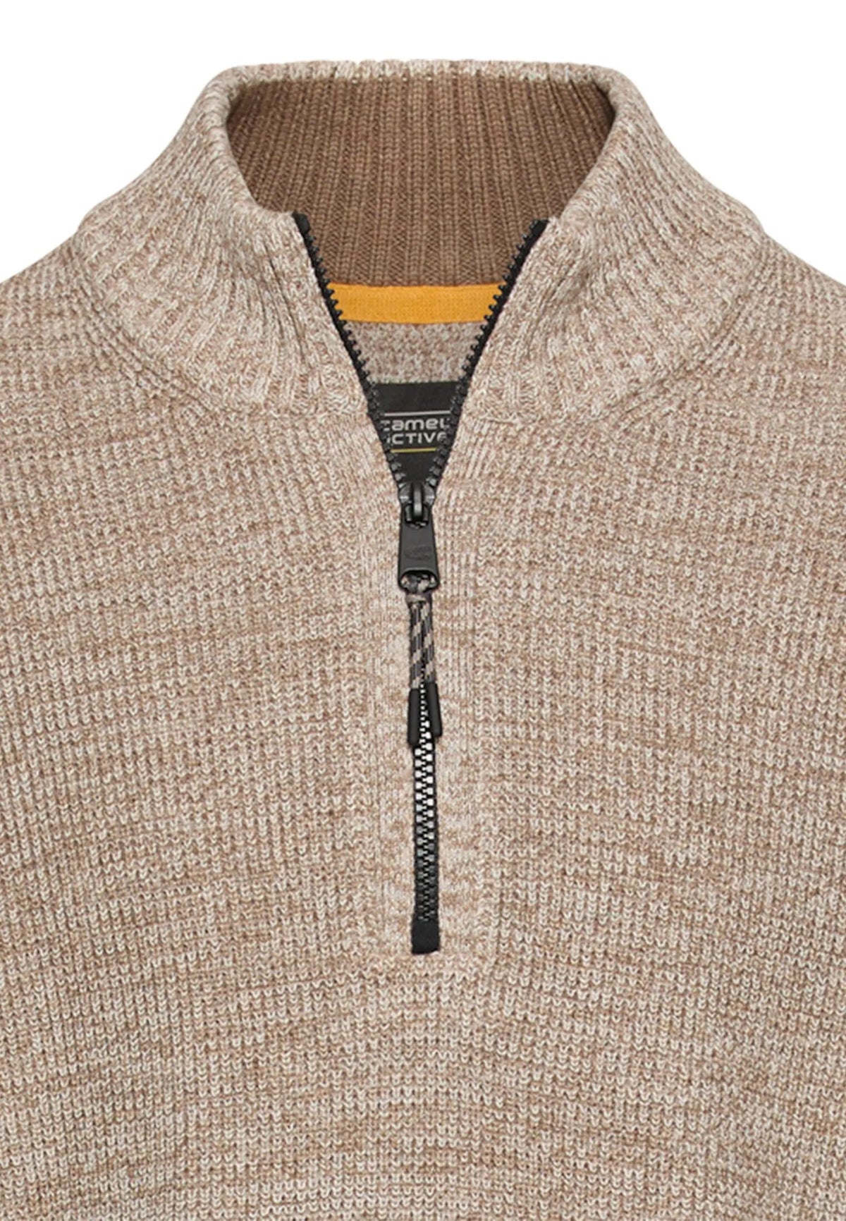 Strickpullover mit Troyer-Kragen