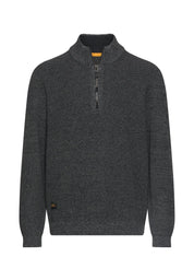 Strickpullover mit Troyer-Kragen