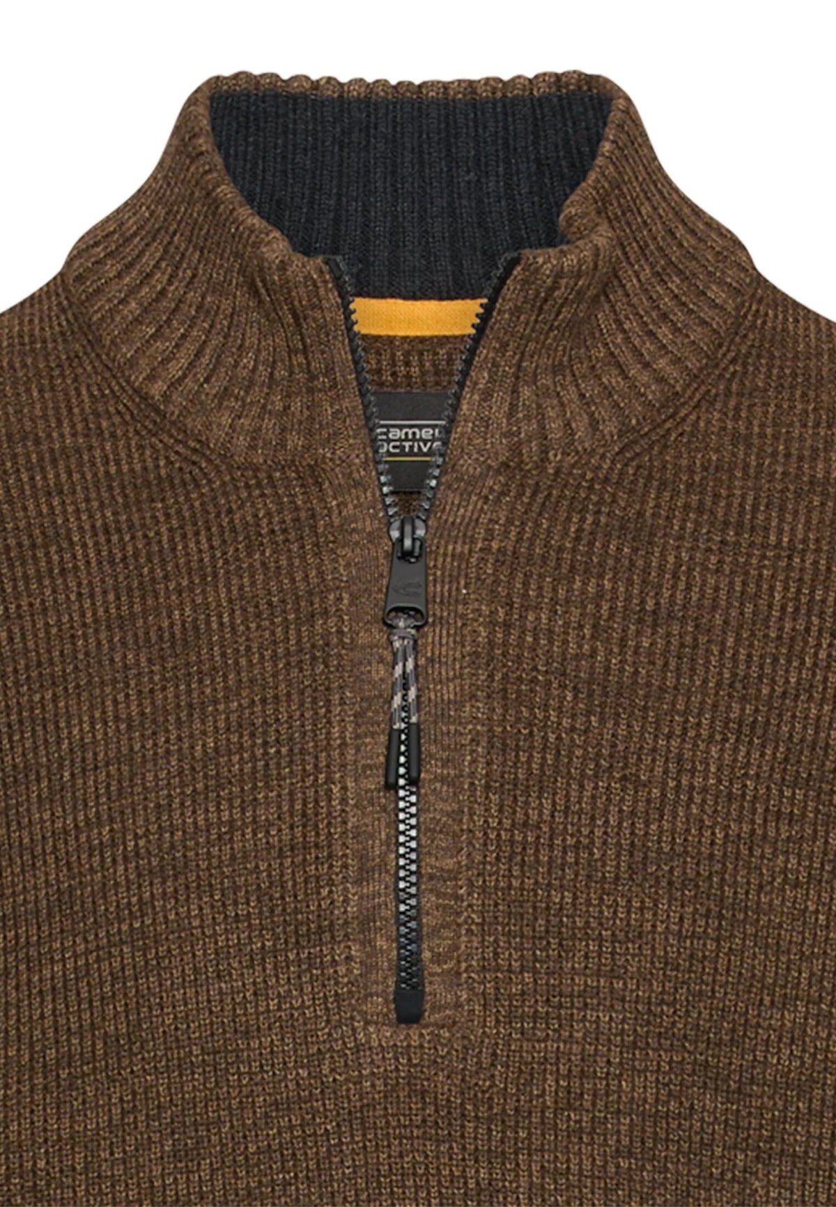 Strickpullover mit Troyer-Kragen