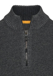 Strickpullover mit Troyer-Kragen