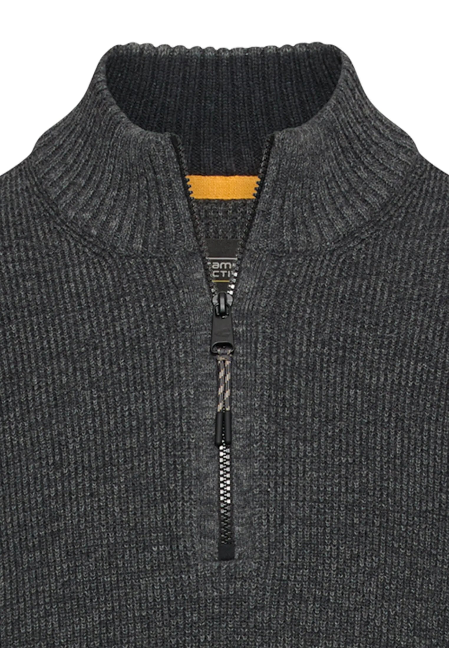 Strickpullover mit Troyer-Kragen