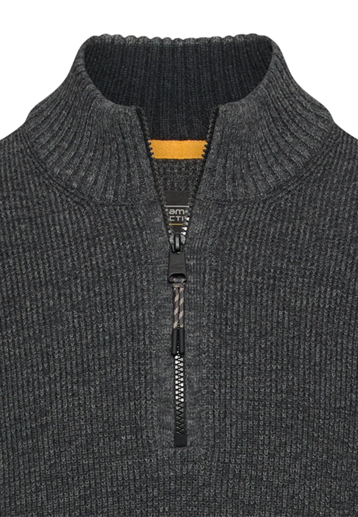 Strickpullover mit Troyer-Kragen