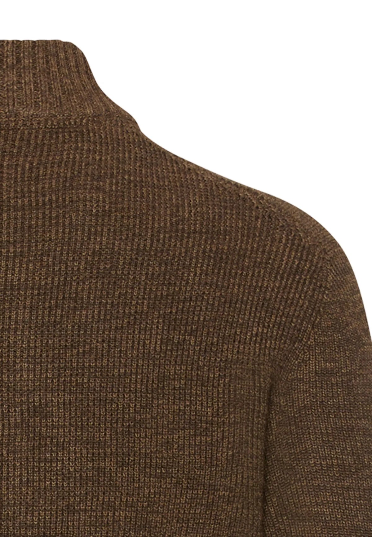 Strickpullover mit Troyer-Kragen