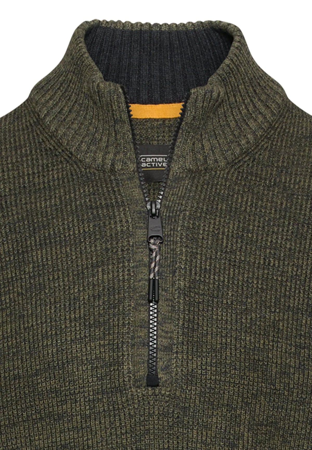Strickpullover mit Troyer-Kragen