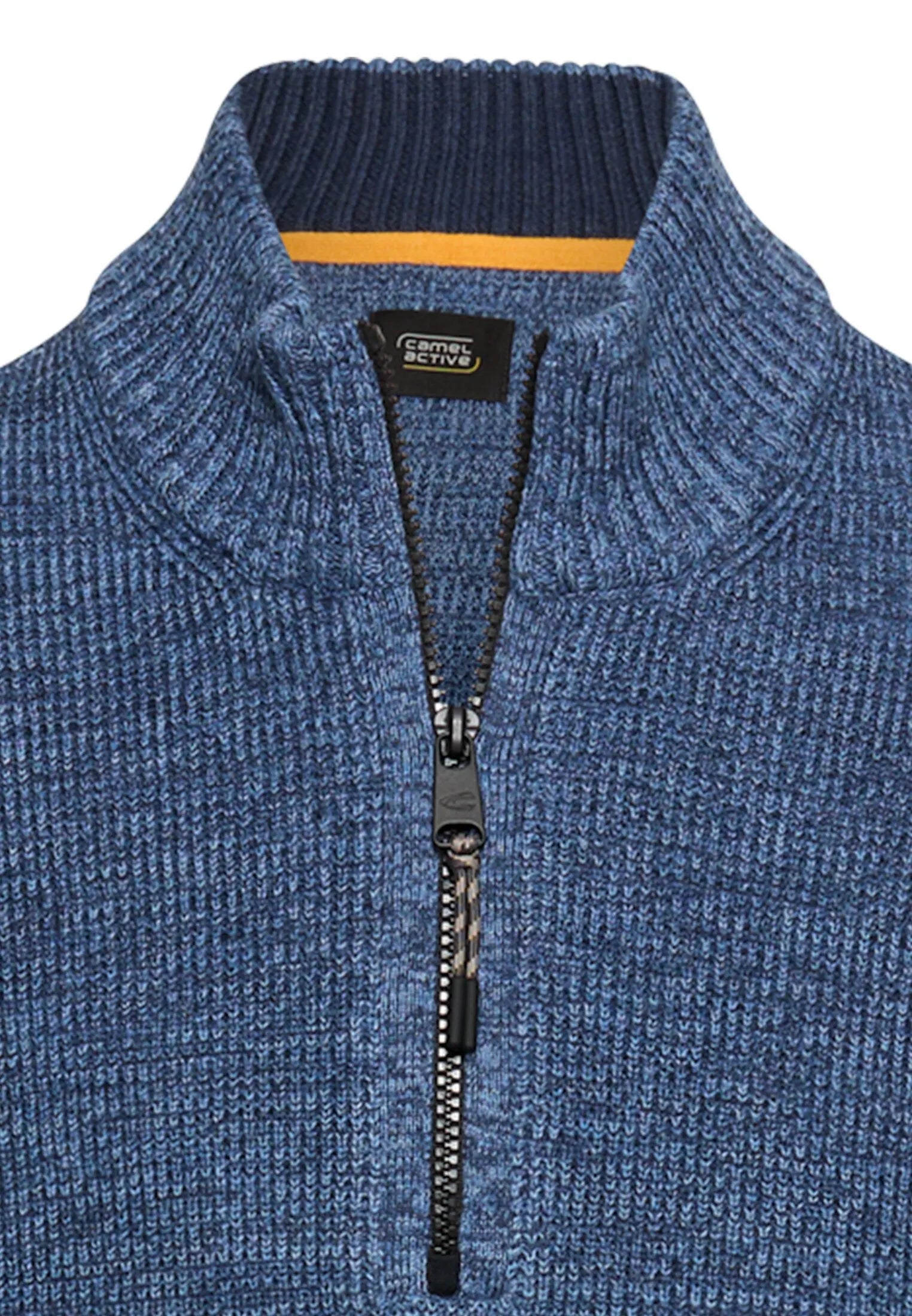 Strickpullover mit Troyer-Kragen