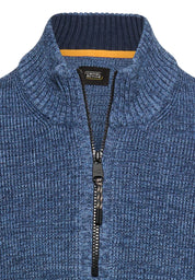 Strickpullover mit Troyer-Kragen
