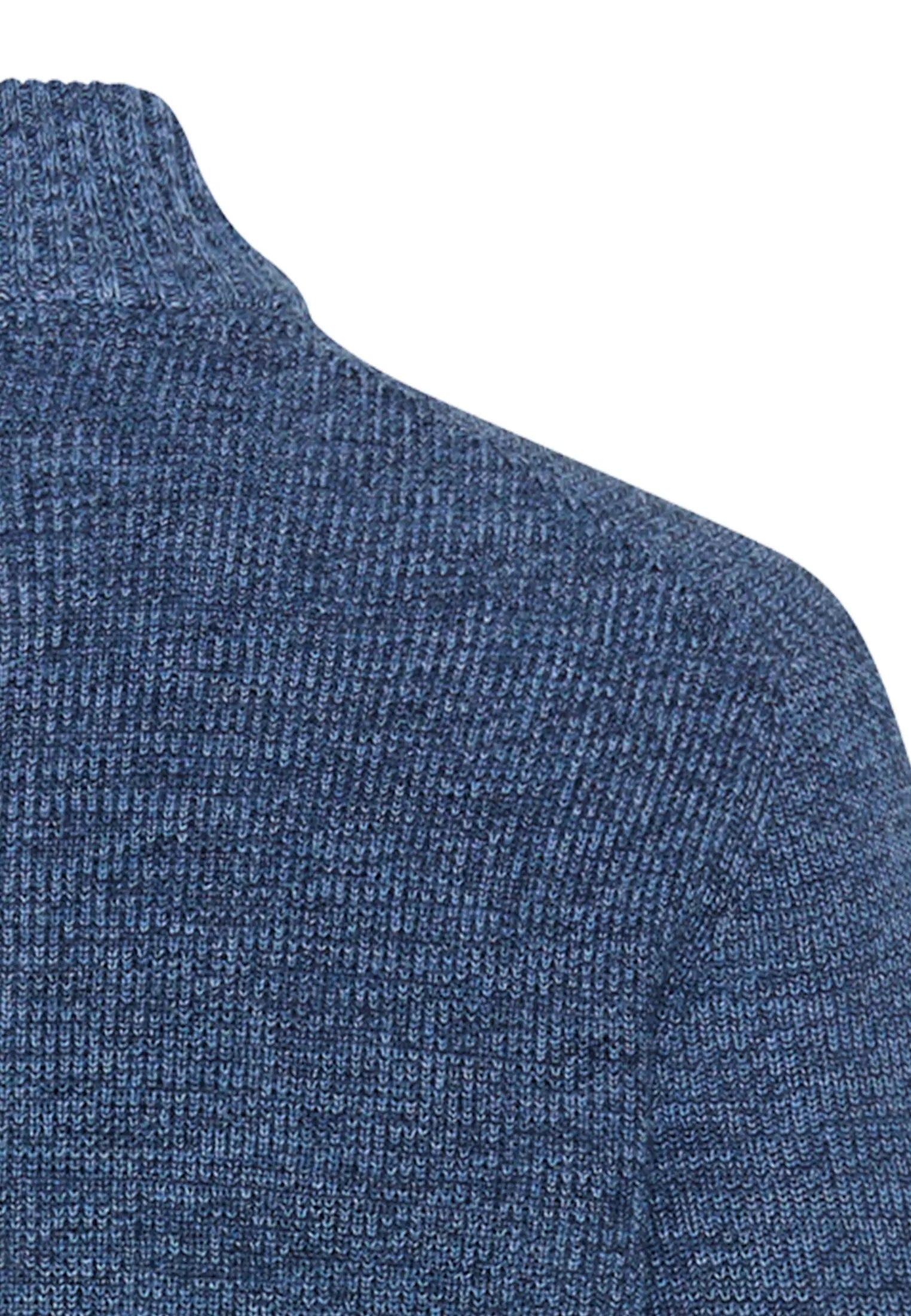 Strickpullover mit Troyer-Kragen