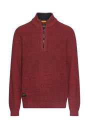 Strickpullover mit Troyer-Kragen