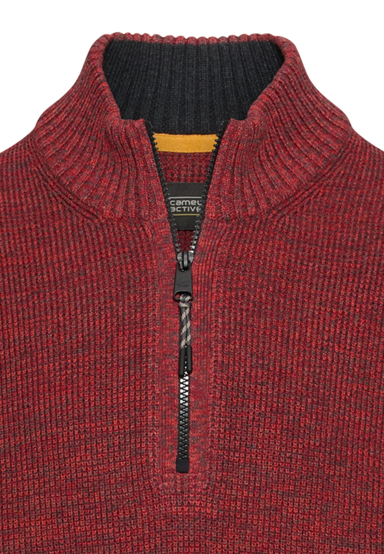 Strickpullover mit Troyer-Kragen