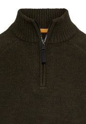 Strickpullover mit Troyer-Kragen