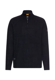 Strickpullover mit Troyer-Kragen