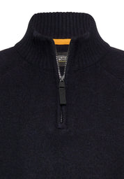 Strickpullover mit Troyer-Kragen