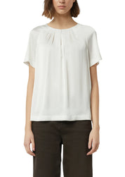 Bluse mit Raffung am Ausschnitt
