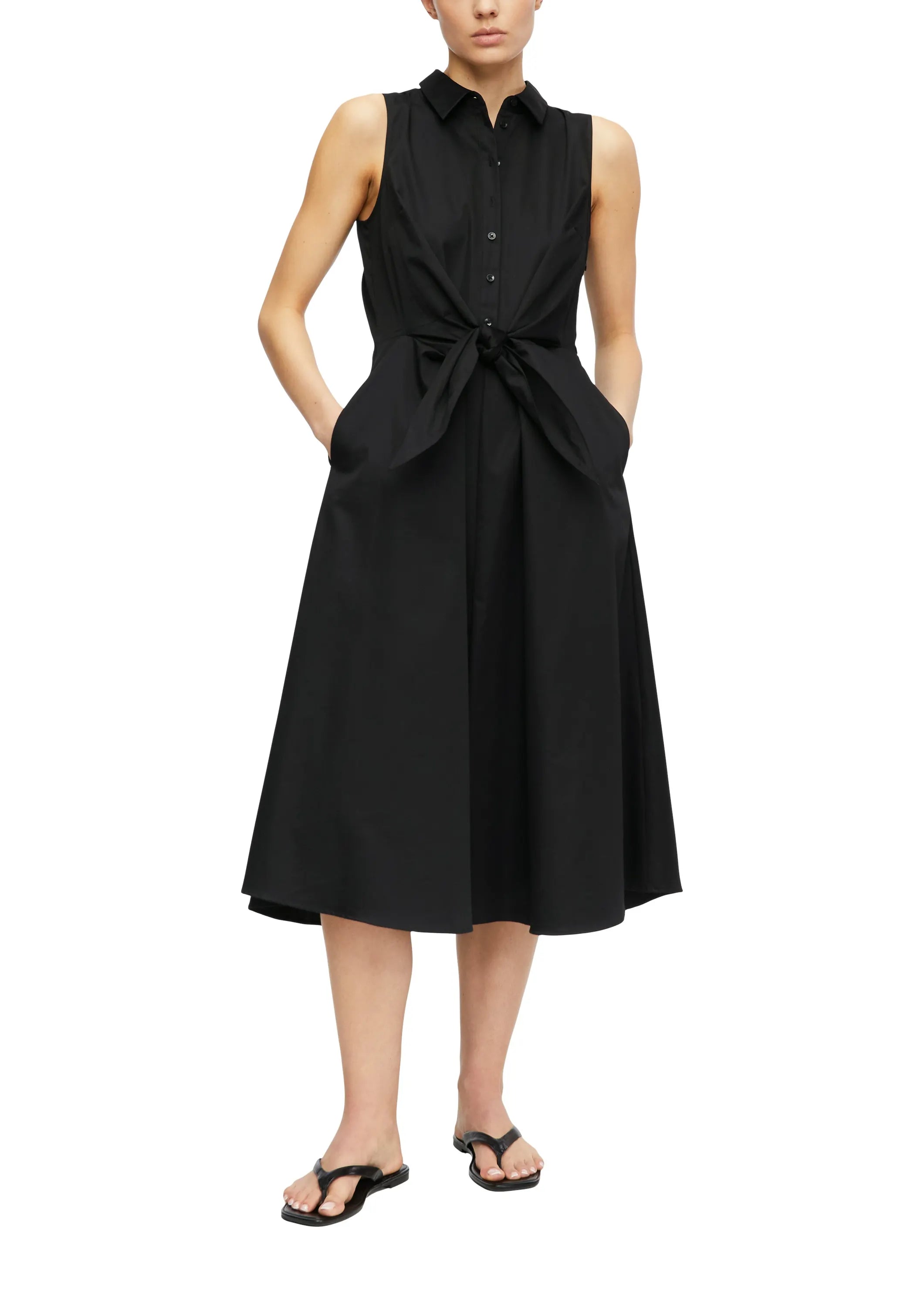 Hemdblusenkleid Midi aus Baumwollmix