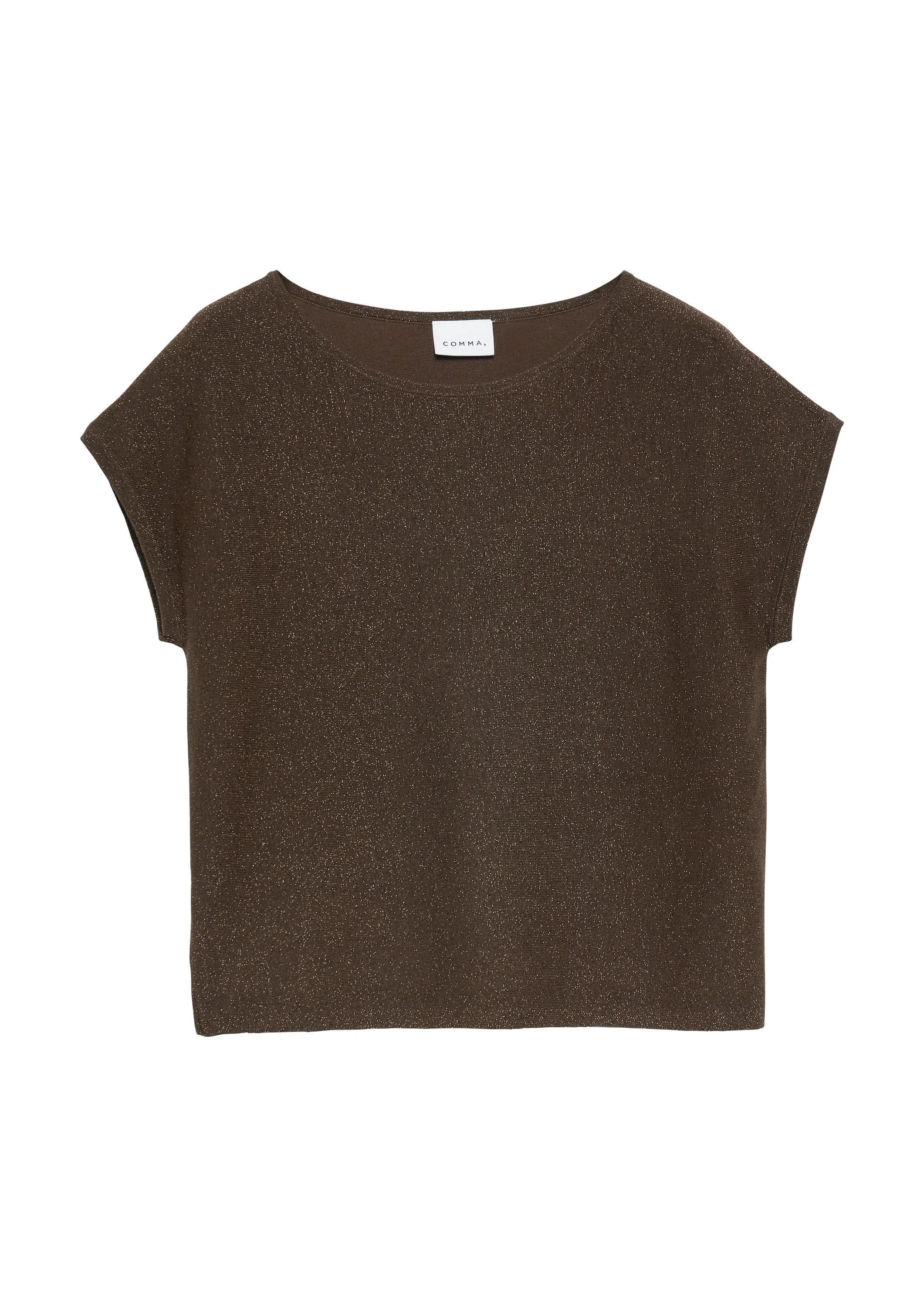 Feinstrick-Shirt aus Glitzergarn