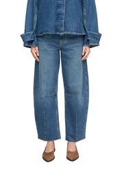 Jeans Barrel Fit aus Baumwolle