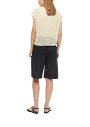 Strick-.T-Shirt mit Rundhalsausschnitt