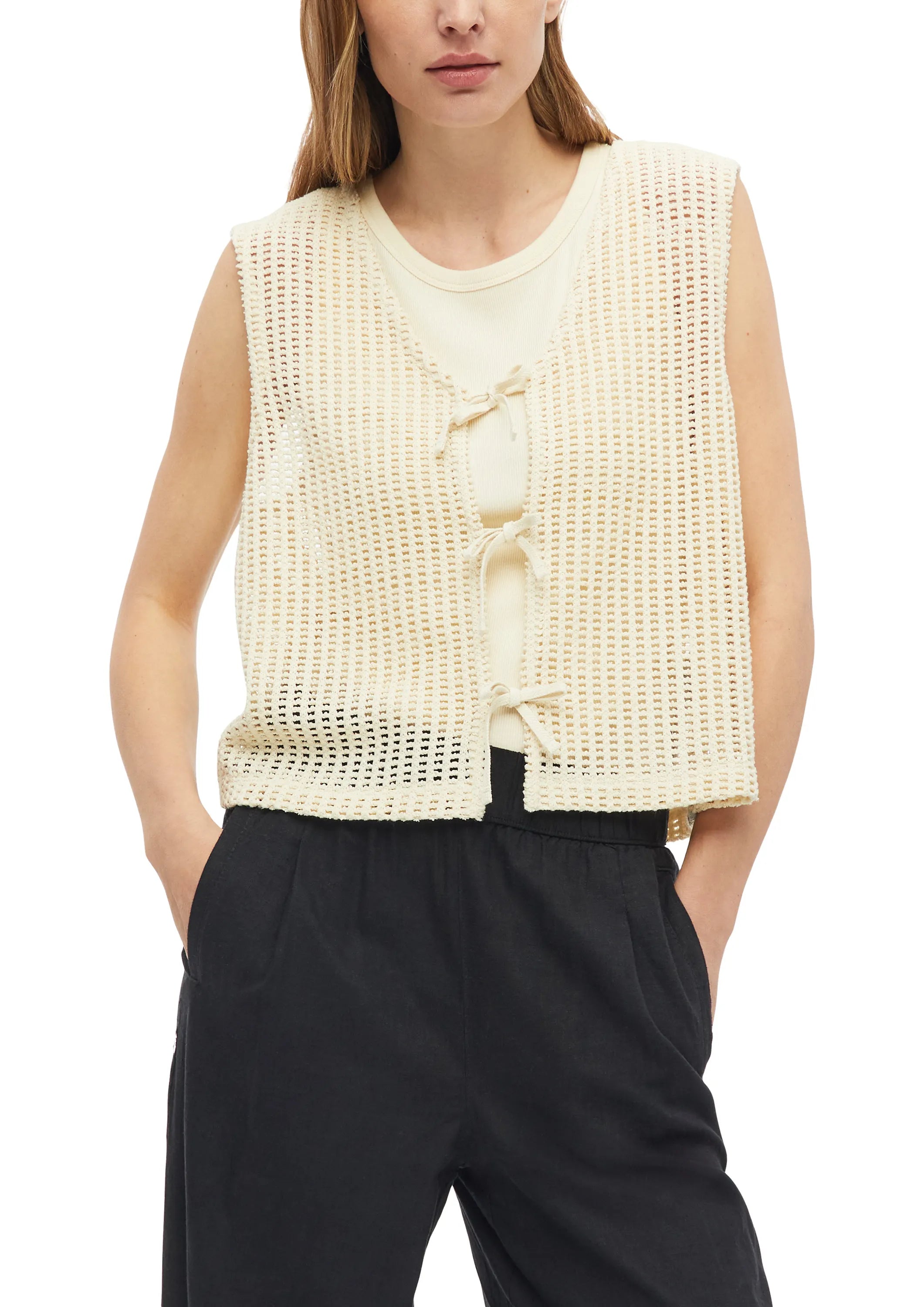 Strickweste mit V-Ausschnitt