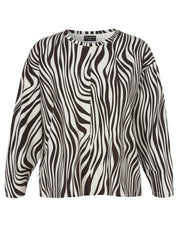 Sweatshirt mit Zebra-Print