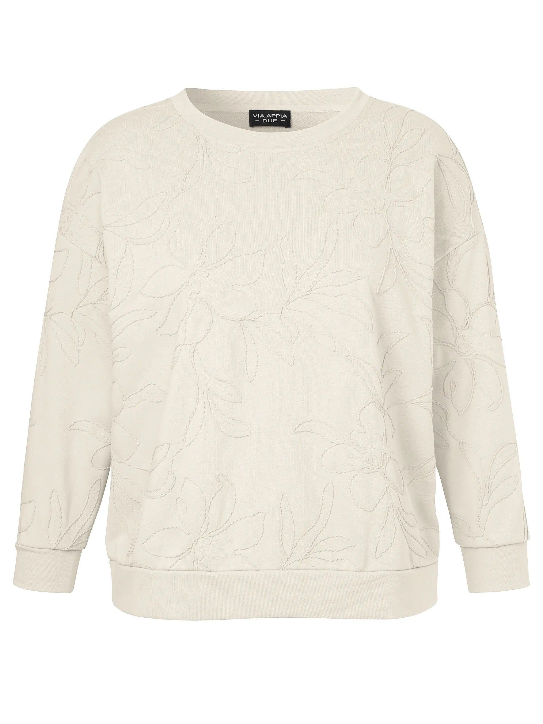 Sweatshirt mit Blumen-Stickerei